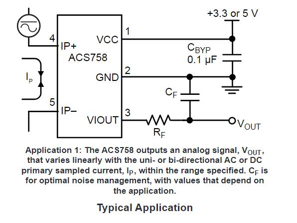 Acs758lcb 050b схема подключения