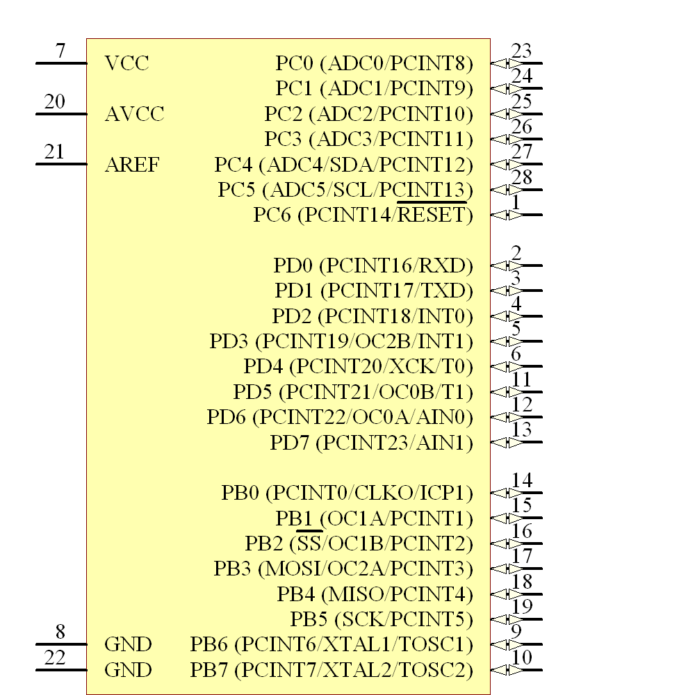 Atmega 328 схема