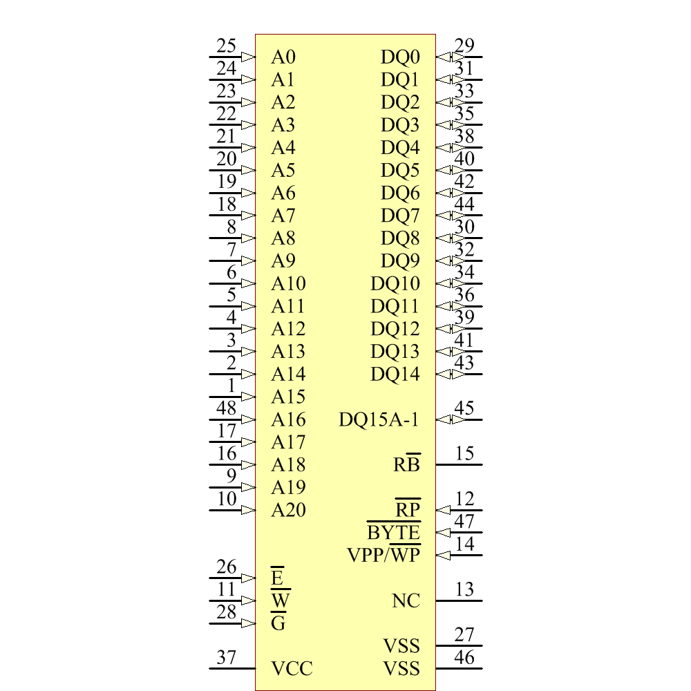 m29w320et70n6e 引脚图