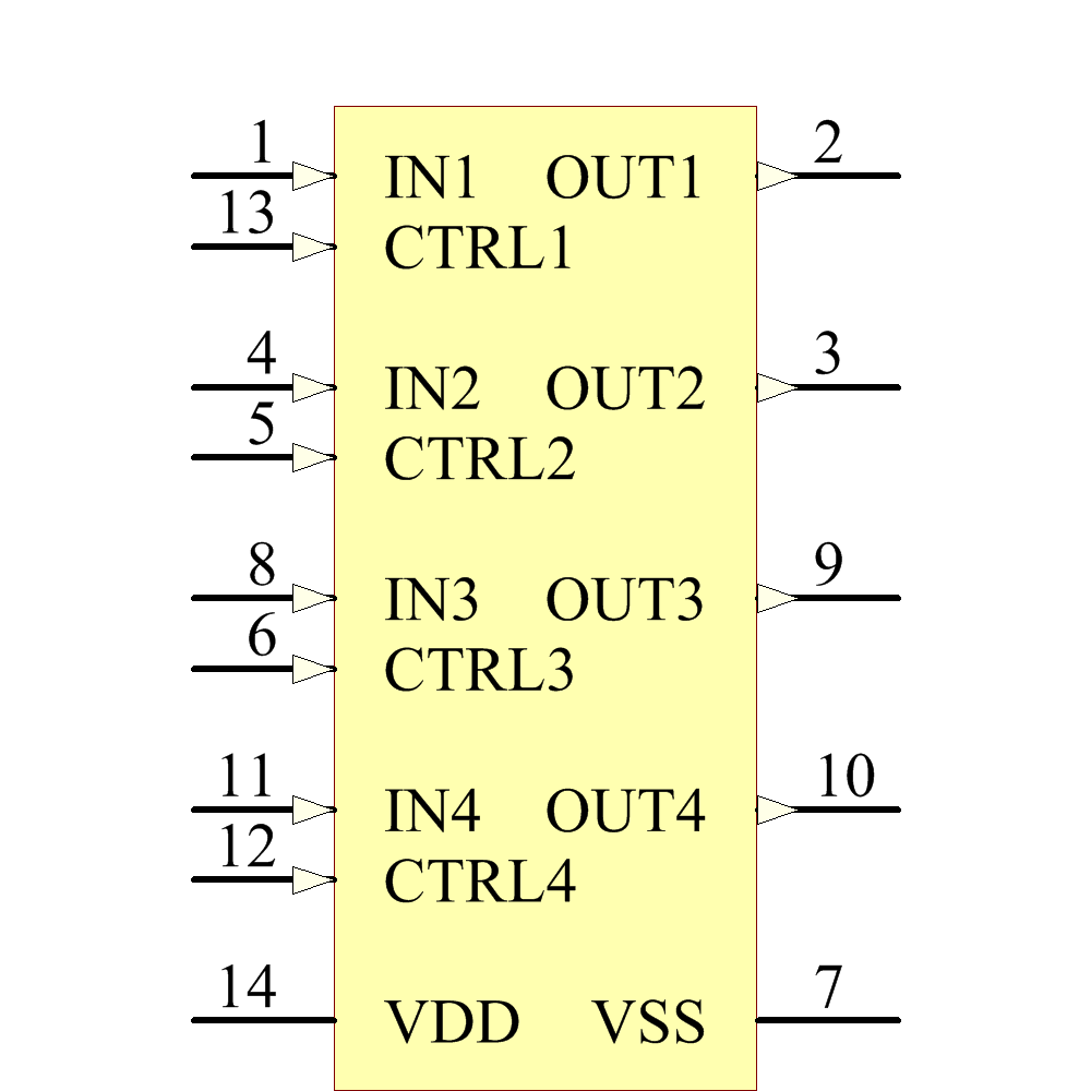 mc14016bdr2g 引脚图