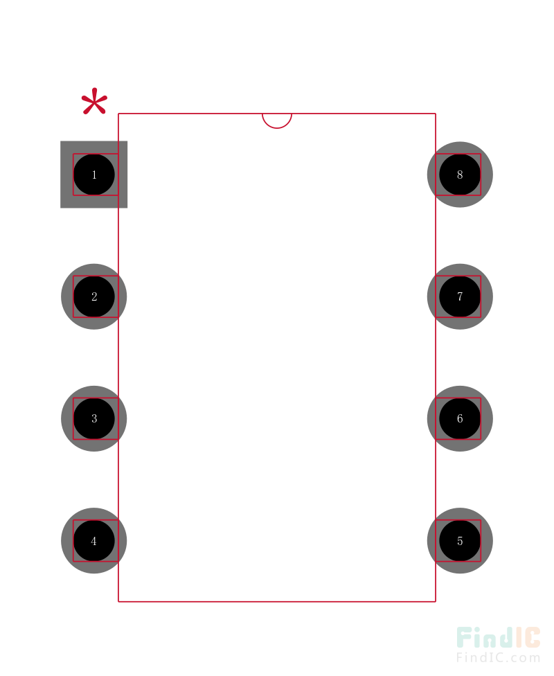 OP07CP 封裝焊盤圖