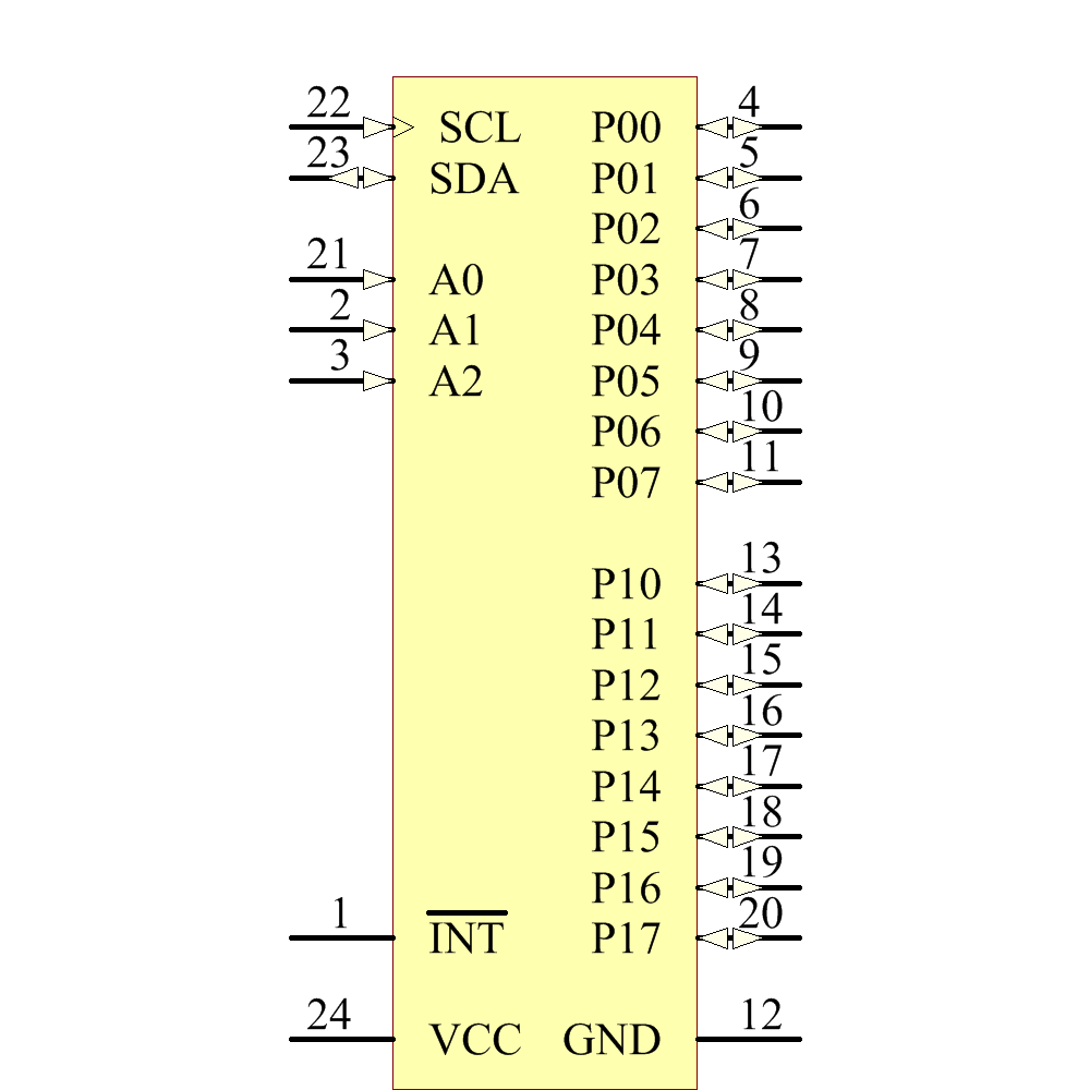 Модуль pcf8575 схема