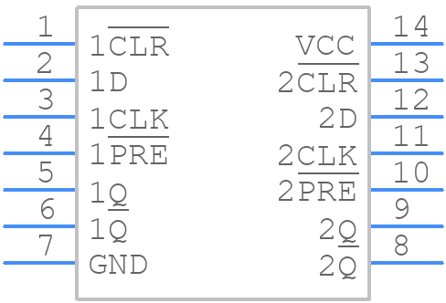 74ls74双d触发器引脚图图片